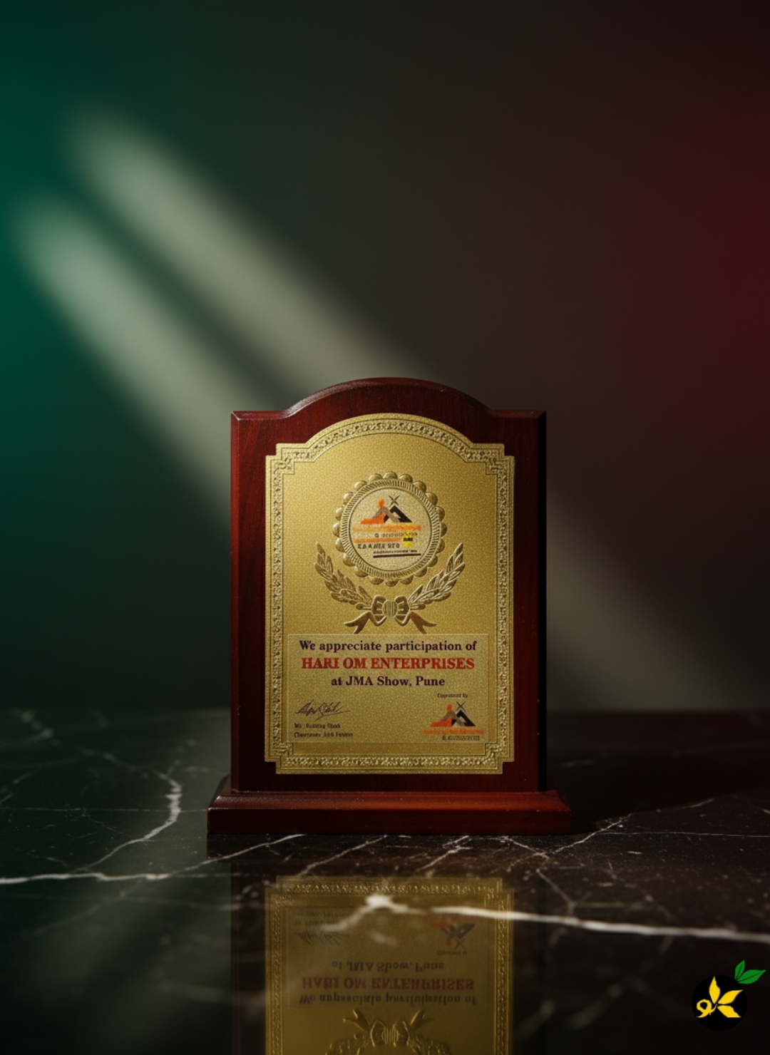 JMA Show Pune participation plaque